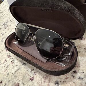 Tom Ford Black Aviator Sunglasses Smith